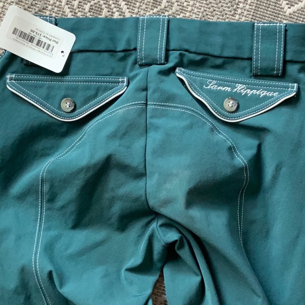 Women's Teal Skinny Riding Pants